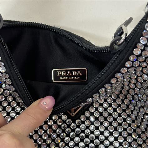 baby prada shirt|Prada diamonte bag.